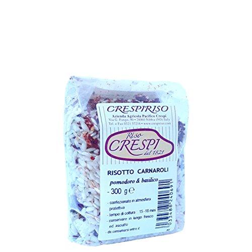 Crespiriso - Risotto Pronto al Pomodoro e Basilico con Riso Carnaroli 300g - Perfetto per Quattro Persone, Facile e Saporito, Autentico Gusto Italiano