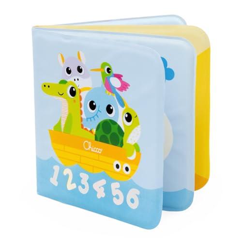 Chicco Libro Neonato per Bagnetto, In Plastica Morbida, Impara i Numeri, Colori e gli Animali, Leggero e Facile da Aprire, Si Colora con Acqua, Giochi Bambini 6-36 Mesi