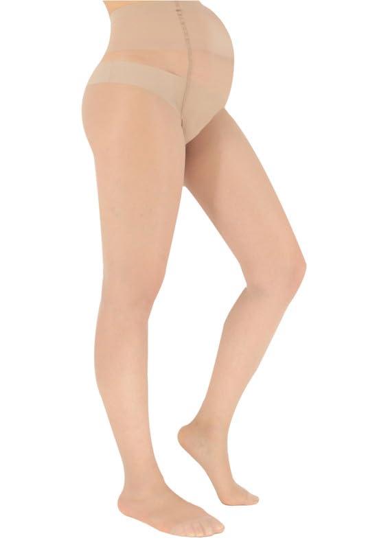 Franzoni Collant Maternity 20 Denari, Collant Premaman Effetto Velato con Pancera Gravidanza, Calze Donna Gravidanza - Made in Italy (miele, 3)