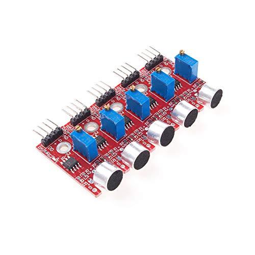 ANGEEK - KY-037 - Sensore di suono 4 pin, per Arduino, kit fai da te con 5 pezzi
