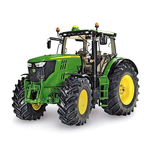 siku 3282, Trattore John Deere 6210R, 1:32, Metallo e Plastica, Verde, Sterzatura Ackermann e gancio di traino