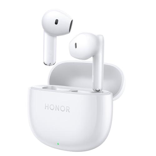 HONOR Earbuds X6-40 Ore di Durata Della Batteria,Driver Dinamico da 10 mm,Decodifica DSP HiFi5,Riduzione del Rumore AI,Bluetooth 5.3,Resistenza All'Acqua e Alla Polvere IP54,Bianco