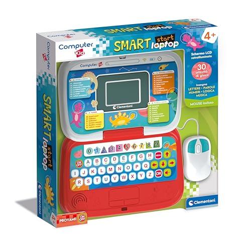 Clementoni Smart Start Laptop - Gioco Educativo 4 Anni, Computer Kid, Regalo Elettronico Parlante Italiano, Computer Bambini, Laptop per Imparare Lettere, Numeri, Nuove Parole, Tecnologia Bimbi, 16482