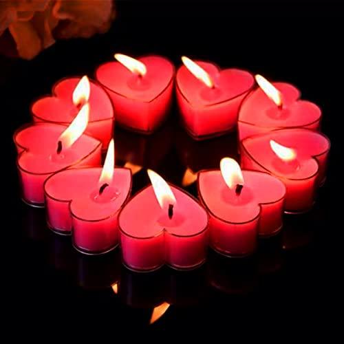 Candele a Forma di Cuore, Candele San Valentino, Candela Cuore Rosso, 9 Pcs Candele a Forma di Cuore, San Valentino, Matrimonio, Anniversario e Fidanzamento per la Decorazione