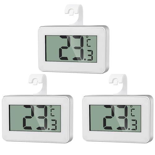 AiQInu 3 Termometro Digitale Frigorifero, Termometro Acquario, Mini Termometro Frigo, Termometro Freeze