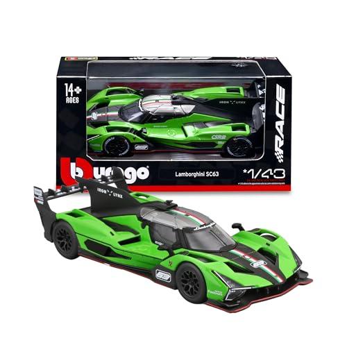 BBURAGO Lamborghini SC63 LMDh - Modellino Realistico Auto in Scala 1:43, Replica Diecast con Licenza Ufficiale Lamborghini, Età Consigliata 14+ Anni