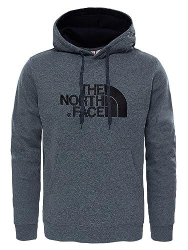 The North Face Felpa con Cappuccio Drew Peak, Uomo, TNF Medium Grey Heather (Std)/TNF Black, L