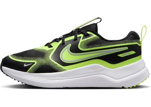 Nike Scarpa da Running su Strada Cosmic Runner – Ragazzo Corsa, Black/Wolf Grey-Volt, 39 EU