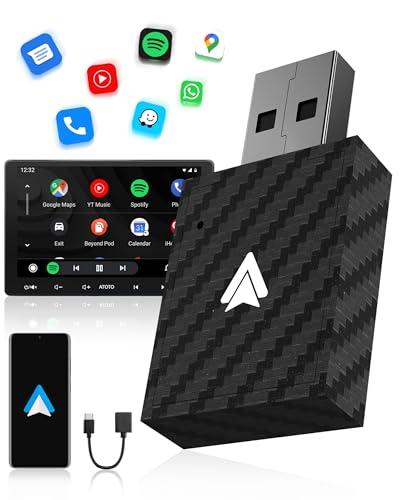 WityEye Adattatore Android Auto Wireless, Bluetooth V5.3 Connessione Stabile, WiFi 5.8GHz Veloce, USB C/A, Chiavetta AA Converte da Cablato a Wireless per Smartphone Android 11+, Auto dal 2016