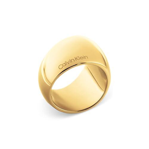 Calvin Klein Anello da Donna Collezione MODERN PURITY in Acciaio Inossidabile con placcatura ionica Oro Giallo - 35000834C