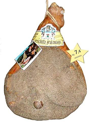 PROSCIUTTO PRATOMAGNO EXTRA Kg. 7,4 - Prosciutto Crudo, Stagionato 12 mesi, 100% Italiano, con Osso