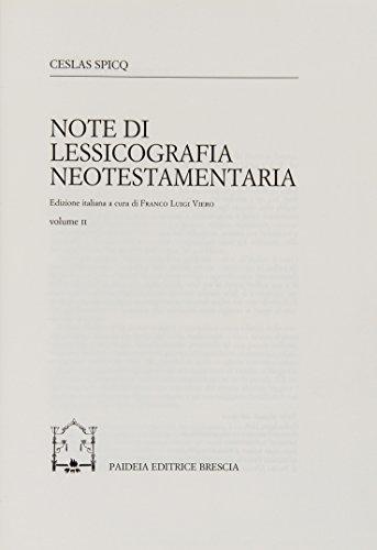 Note di lessicografia neotestamentaria (Vol. 2)