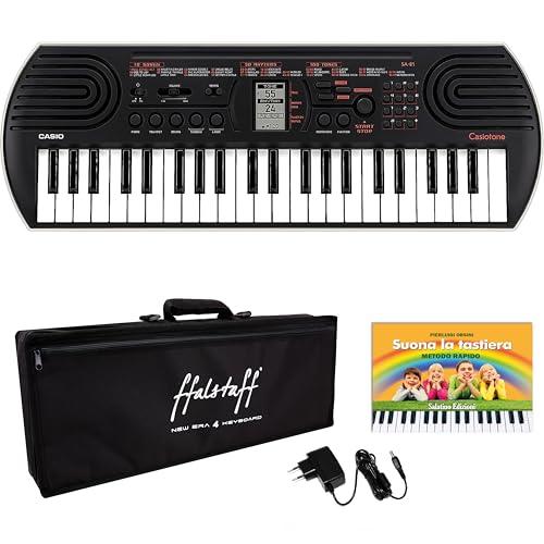 Kit Tastiera SA81 (Fondo Bianco) con Borsa ffalstaff con Maniglia, Tracolla e Imbottitura di 10 mm; alimentatore ffalstaff e E-BOOK 