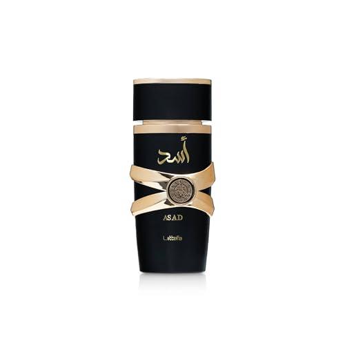 Lattafa Profumo di lusso importato Asad Premium Rinfrescante Oud e Musk Fragrances Eau De Parfum 100 ml unisex (confezione da 1)