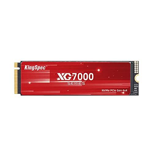 KingSpec XG7000 M.2 NVMe SSD 2TB PCIe 4.0 - Fino a 7400 MB/s in lettura, 6600 MB/s in scrittura - SSD interno da gaming per PS5, PC e laptop - con dissipatore di calore (2280)