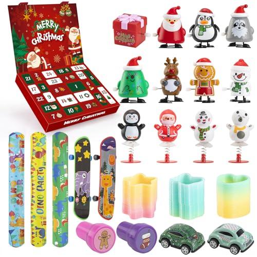 WUQNGI Calendario Avvento 2025 Bambini,Piccolo Giocattolo per Calendario dell'Avvento Bambino Bambina, 24 Giorni Creativi Giocattolo Kit con Giocattoli a Carica,Sorpresa Regalo Natale 4 5 6 7 8 Anni
