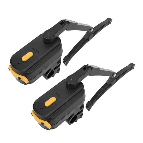 Fockety Tergicristallo per il Casco Motociclistico, 2 velocità 1200 MAh Waterproof Helmet Wiper Compatibile con la Maggior Parte della Visiera Universale con Staffa Telescopica