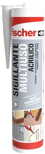 Fischer Sigillante Multiuso Acrilico SA 310 Grigio, Ideale per Supporti Porosi, Muro, Legno, Cartongesso, Inodore, 9387