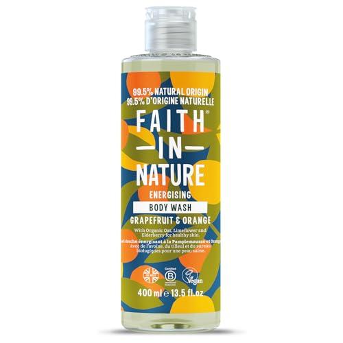 Faith in Nature Bagnodoccia Naturale al Pompelmo & Arancia, Rinvigorente, Vegano e Non Testato su Animali, Senza SLS e Parabeni, 400 ml