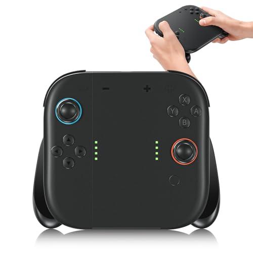 BRONAL Impugnatura di Ricarica JoyCon Switch 2 con Batteria da 2000 mAh, Supporto di Ricarica Play & Charge per Controller Joycon 2, Impugnatura Wireless Portatile NS2 con Indicatori