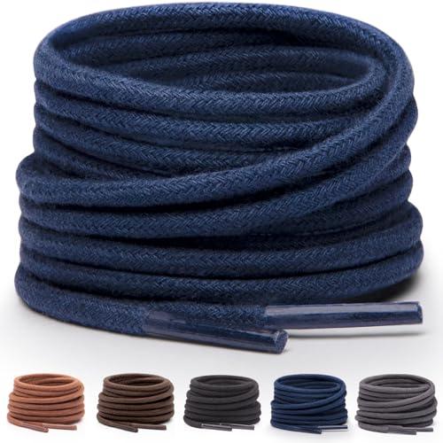 Miscly Lacci per Scarpe Eleganti - Disponibili in Diverse Lunghezze e Colori (Blu Navy, 76 cm)