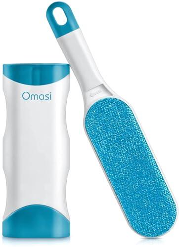 Omasi Spazzola Pelucchi per Animali Domestici, spazzole per Animali Domestici, Pelliccia e Pelucchi, rimozione Pelucchi con Spazzola di Base autopulente, Perfetta per mobel, Moquette