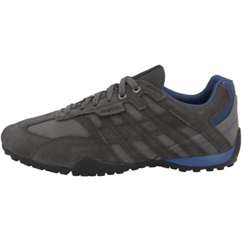 Geox Uomo Snake A, Scarpe da Ginnastica, Grafite, 43 EU