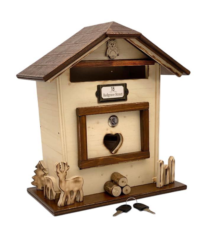 Cassetta delle lettere, cassetta posta, cassetta in legno, buca per le lettere, buca in legno, arredo montagna, arredo rustico, portalettere