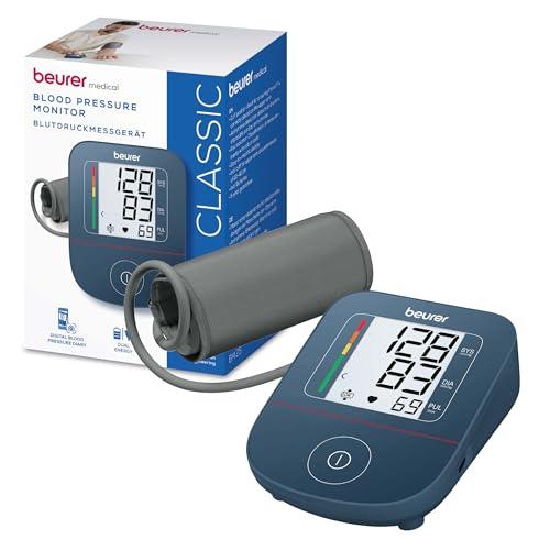 Beurer BM 25 Misuratore di pressione da braccio, facile da usare con un solo pulsante, misurazione precisa, controllo del posizionamento del manicotto, con connessione USB-C, manicotto 22-42 cm
