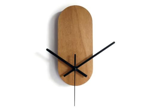 Orologio da parete moderno silenzioso noce chiaro per soggiorno elegante decorazione murale legno tagliato a laser orologio design piccolo per camera da letto idea regalo originale