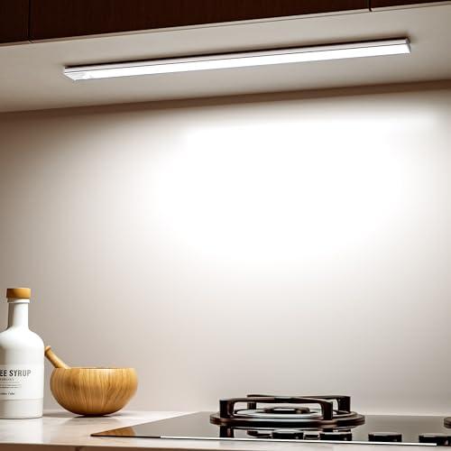 Ylatoial Luce Armadio LED, Armadio Led con Sensore di Movimento, USB Ricaricabile Magnetica Lampada, Dimmerabile Luce Led Sottopensile per Cucina Scale Corridoio Bagno Garage