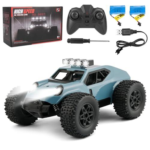 Comius Sharp Macchina Telecomandata，1/20 25km/H Macchina Radiocomandata Ad Alta Velocità, Fuoristrada A Trazione Integrale Con Luci A Led, Regalo Per Bambini Di 7-14 Anni(Blu)