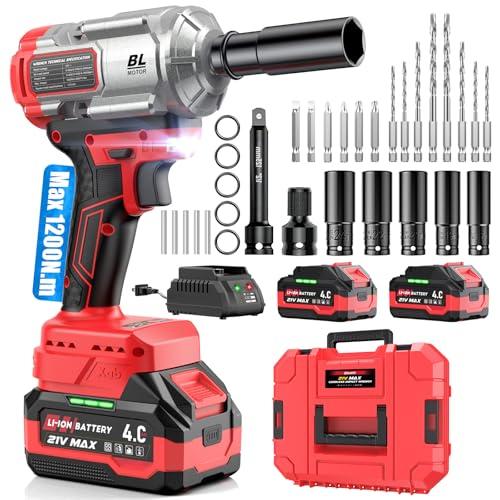 Avvitatore a Impulsi a Batteria 3-in-1 / Impact Driver/Trapano a Percussione – 1200Nm Alta Coppia 1/2