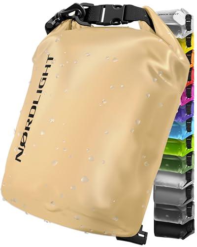 Nordlight Dry Bag Sacca Impermeabile - (2L, Beige) Zaino Impermeabile, Sacca Stagna Borsa Impermeabile con Chiusura a Rotolo - Spiaggia, Canoa, Stand Up Paddling, Immersioni
