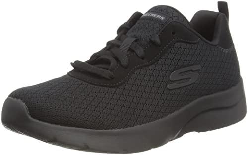 Skechers Dynamight 2.0-eye To Eye, Sneaker Donna, Black Mesh Durabuck Trim, 37.5 EU
