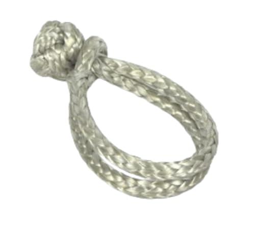 Grillo per corde D-2 in Dyneema, 4 mm, Argento - Carico di rottura superiore a 1400 kg