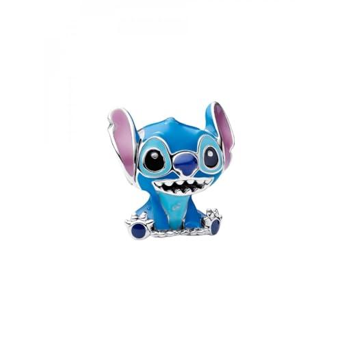 Pandora Moments 793815C01 - Ciondolo Disney Stitch in argento Sterling, 9,9x13,4x13,3 mm, Argento sterling, Nessuna pietra preziosa