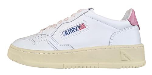 AUTRY Scarpe Sneakers Donna in Pelle AULW LL88 Bianco e Rosa Scuro (Sistema Taglie Calzature EU, Adulto, Numero, Media, 36)