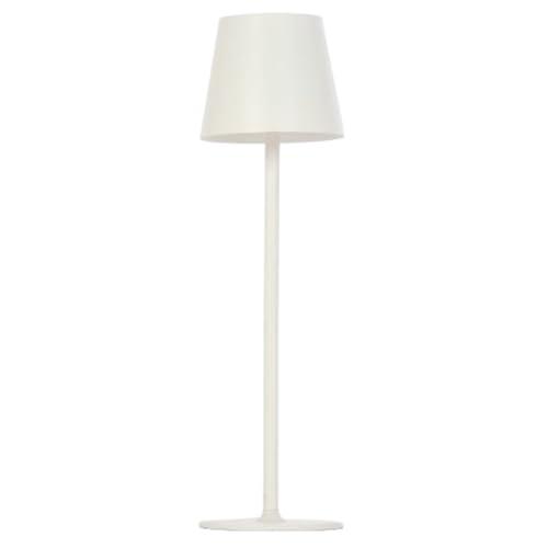 Lampada da Tavolo Senza Fili da Scrivania o Comodino, Abat-Jour Dimmerabile e Ricaricabile con Presa USB a 3 Luci Led per Camera, Ufficio, Ristorante - Bianco