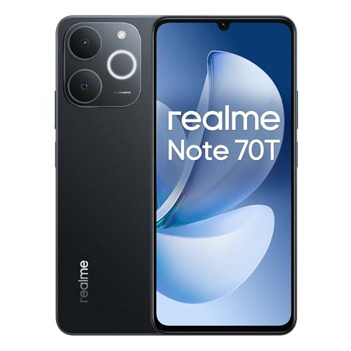 realme Note 70T Smartphone 4GB+64GB Nero, Schermo 6.75 pollici, Refresco a 90Hz, Batteria 6000mAh, Ricarica Rapida 15W, Fotocamera de 18MP, Chipset Octa-core, IP54