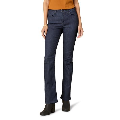 Amazon Essentials Jeans Elasticizzati a Vita Media Bootcut Vestibilità Aderente - colori fuori produzione Donna, Slavato, 54