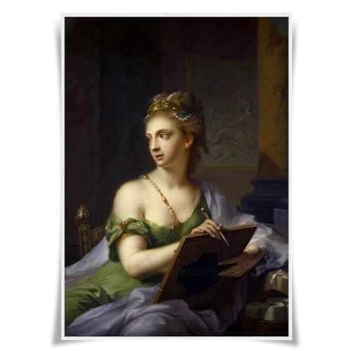 Nice Captain Poster ritratto mitologico con divinità e dee greche, formato A3, decorazione da parete (Calliope)