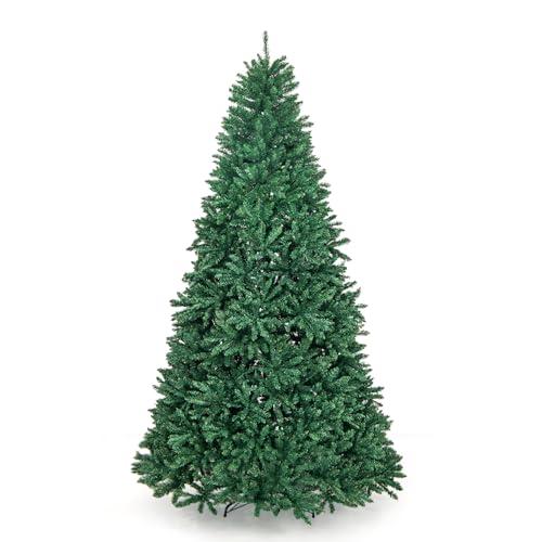 COSTWAY Albero di Natale 180/225/275 cm, Albero di Natale Artificiale Realistico e Denso con 1355/2254/3594 Rami e Base in Metallo, Decorazione Natalizia per Casa, Ufficio e Negozio (275 cm)