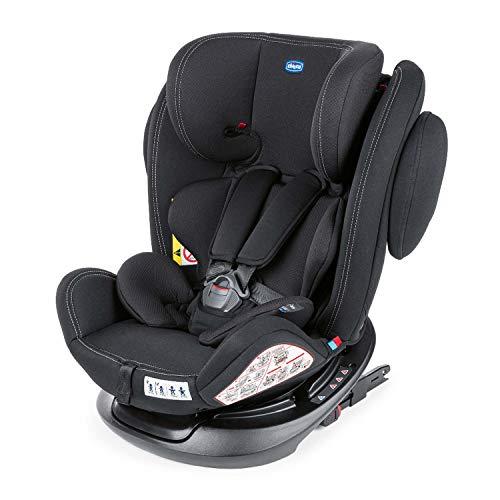 Chicco Unico Plus Seggiolino Auto 0-36 Kg Isofix Girevole A 360° E Reclinabile, Gruppo 0+/1/2/3 Da 0 A 12 Anni, Nero, 58 X 53 X 63 Cm