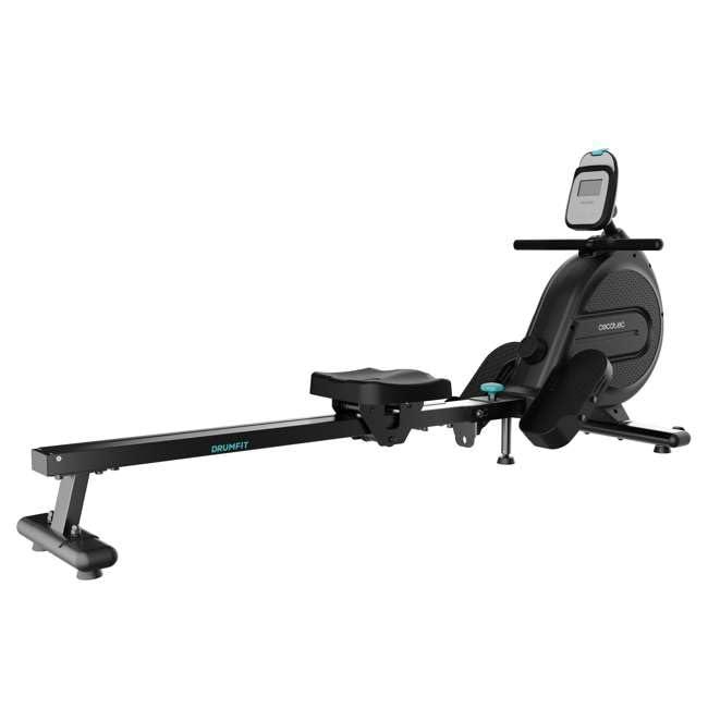 Cecotec Vogatore Pieghevole con Resistenza Magnetica da Casa Drumfit Rower 9000 Regatta. 8 Livelli di Intensità, Volano da 9 kg, display LCD, Poggiapiedi con Cinghie Regolabili e Ruote