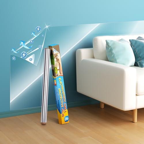 Pellicola protettiva da parete trasparente, pellicola protettiva elettrostatica da parete, adesivi in plastica trasparente per cucina e ufficio, da bidoni, schienali, mobili, porte, cani, gatti, 3 m