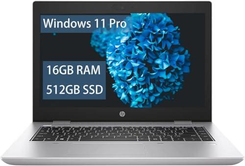 HP ProBook 640 G5 Business Laptop 14 pollici (1366 x 768), Intel Core i5-8365U, 16 GB RAM, SSD da 512 GB, tastiera QWERTY Windows 11 Pro (ricondizionato)