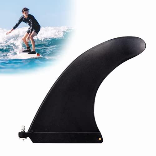 SUP Singolo Pinna con Vite,Longboard Singola Pinna,Longboard e SUP Pinna Centrale per Tavole Lunghe, Tavola da Surf, Kayak Gonfiabile e Tavola SUP (Nero)