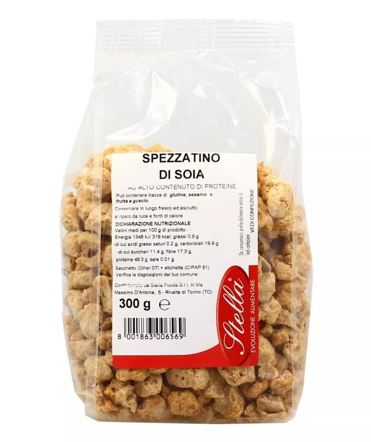 Spezzatino di Soia Vegetale | Bocconcini Vegetali di Soia | 6 x 300g | Pacco da 6 Confezioni | Stella Foods