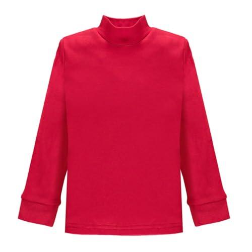 Ellepi 1 Pezzo Maglia Lupetto Bambino Bambina Manica Lunga CE7596 Caldo Cotone. Rosso 10 Anni